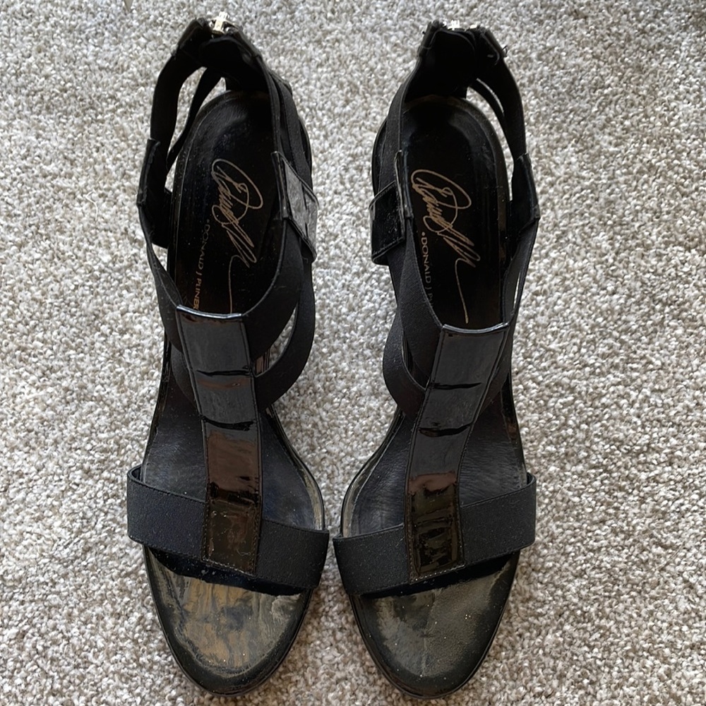 Donald J Pliner Cork Platform Wedge Sandals